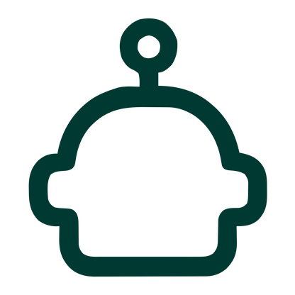 Monoline Robot Head Logo #003932