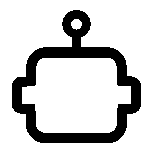 Monoline Robot Head Logo