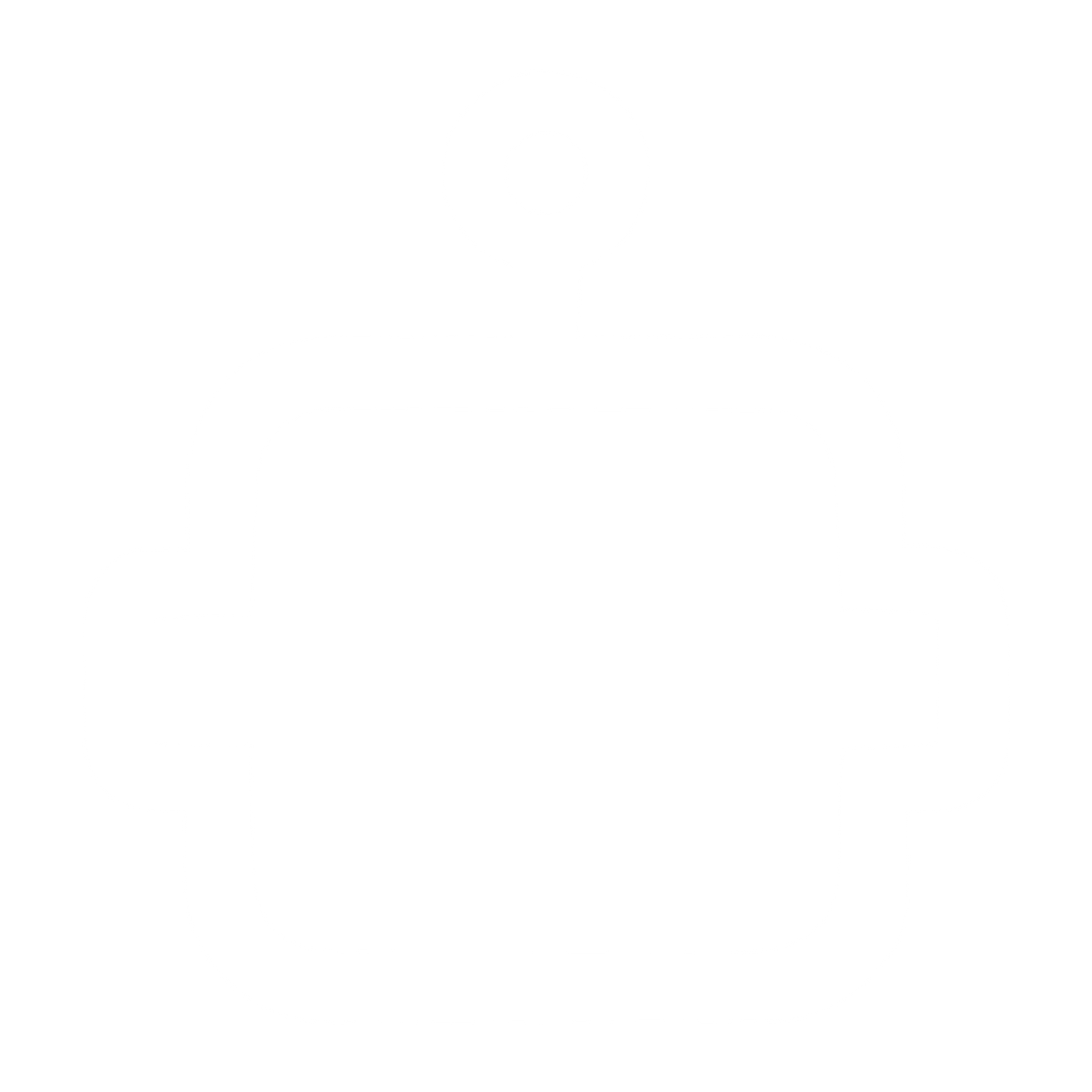 Monoline Robot Head Logo #ffffff