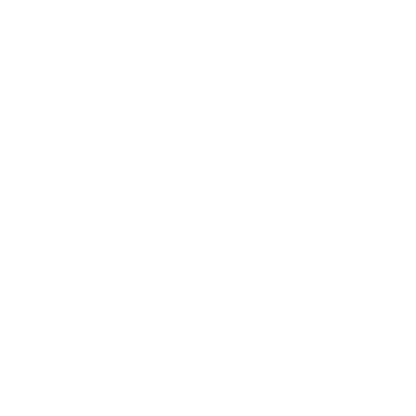 Monoline Robot Head Logo #ffffff
