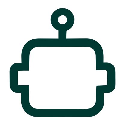 Monoline Robot Head Logo #003932