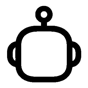 Monoline Robot Head Logo