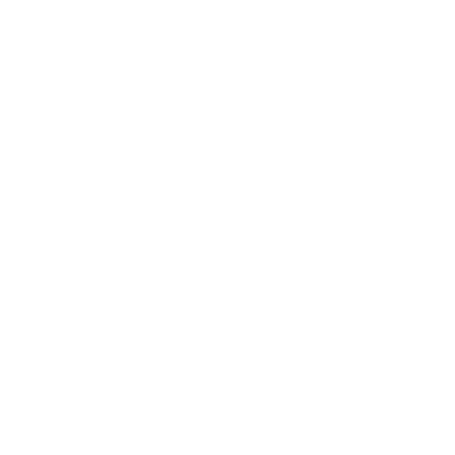 Monoline Robot Head Logo #ffffff