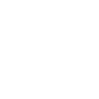 Monoline Robot Head Logo #ffffff
