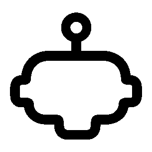 Monoline Robot Head Logo
