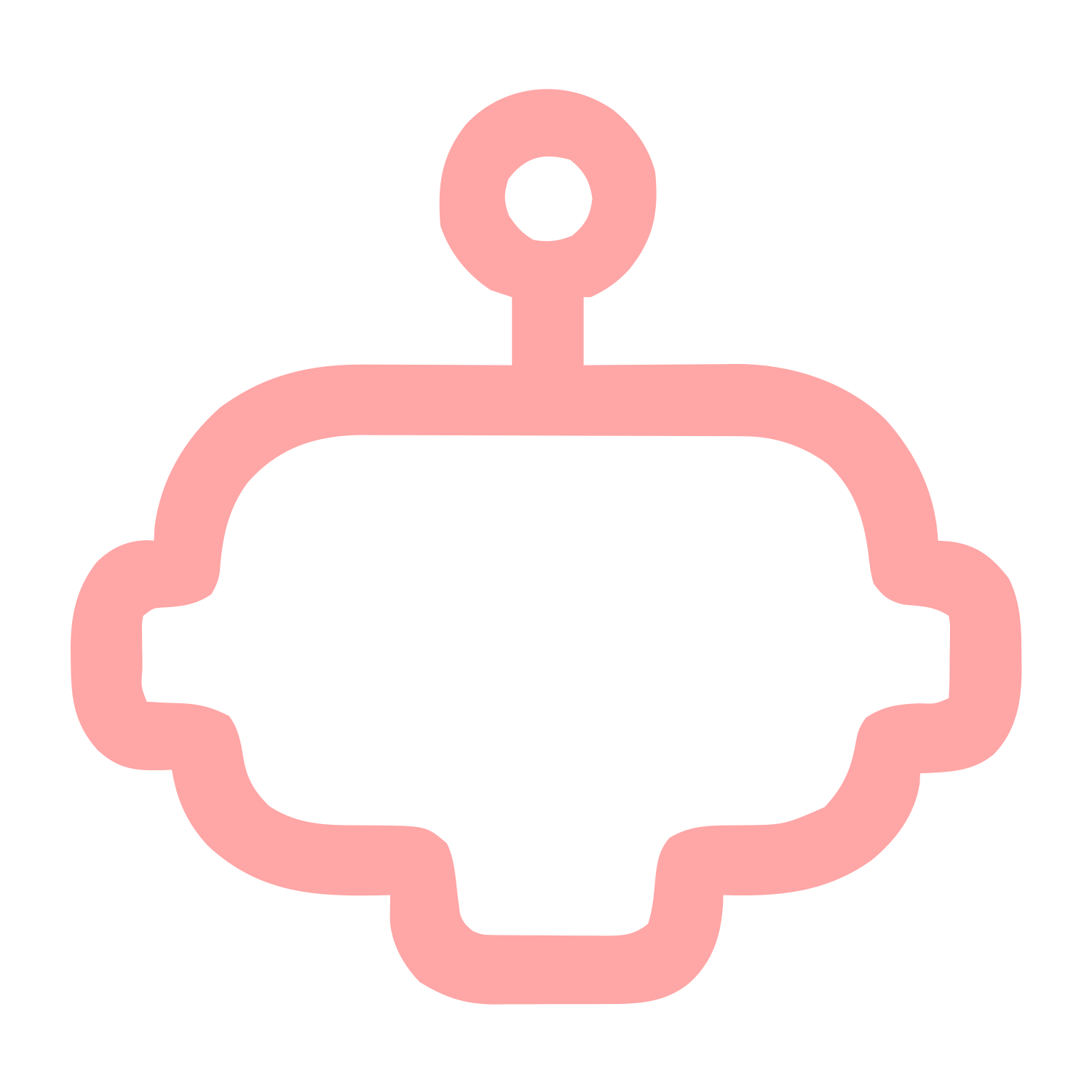 Monoline Robot Head Logo #ffa6a6