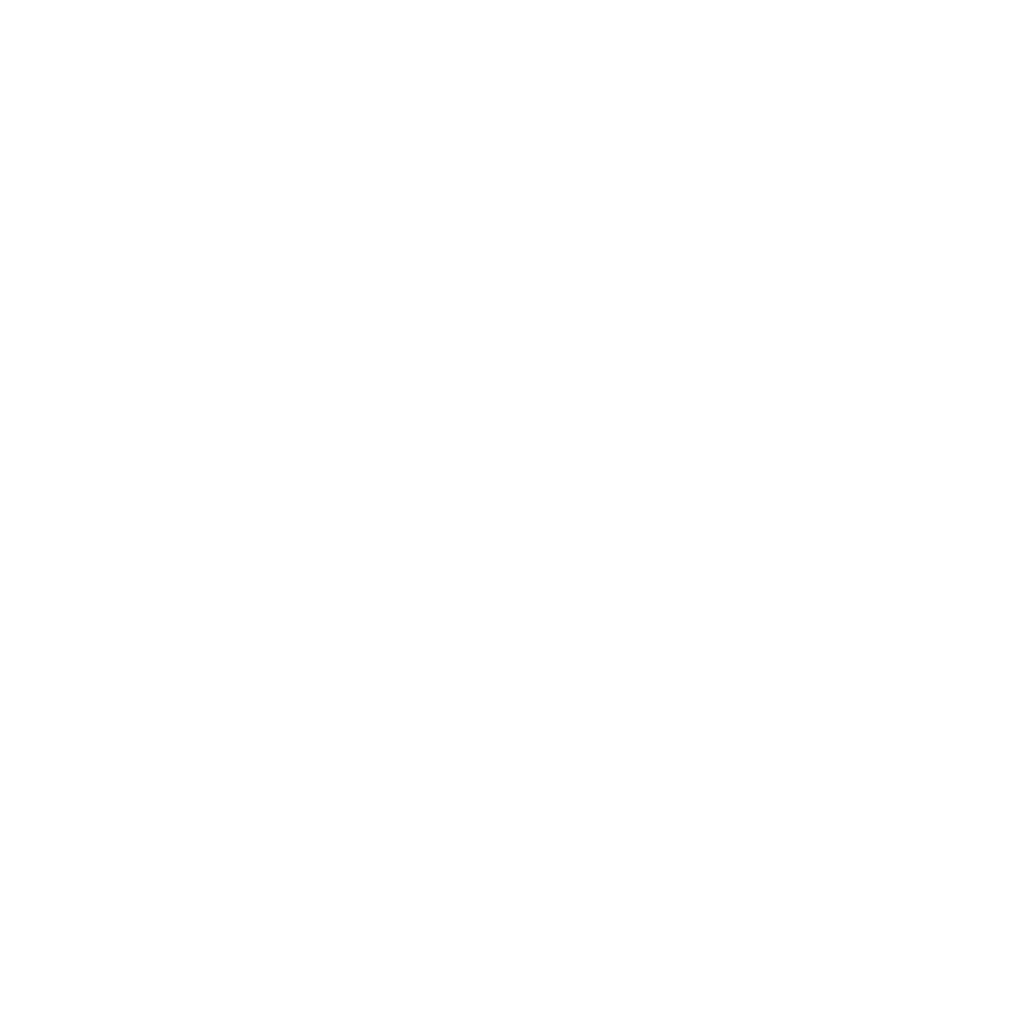 Monoline Robot Head Logo #ffffff