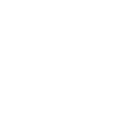 Monoline Robot Head Logo #ffffff