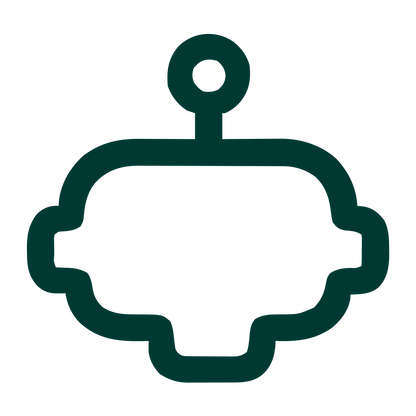 Monoline Robot Head Logo #003932