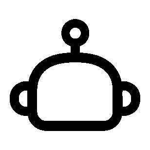 Monoline Robot Head Logo