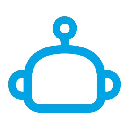 Monoline Robot Head Logo #00a3e4