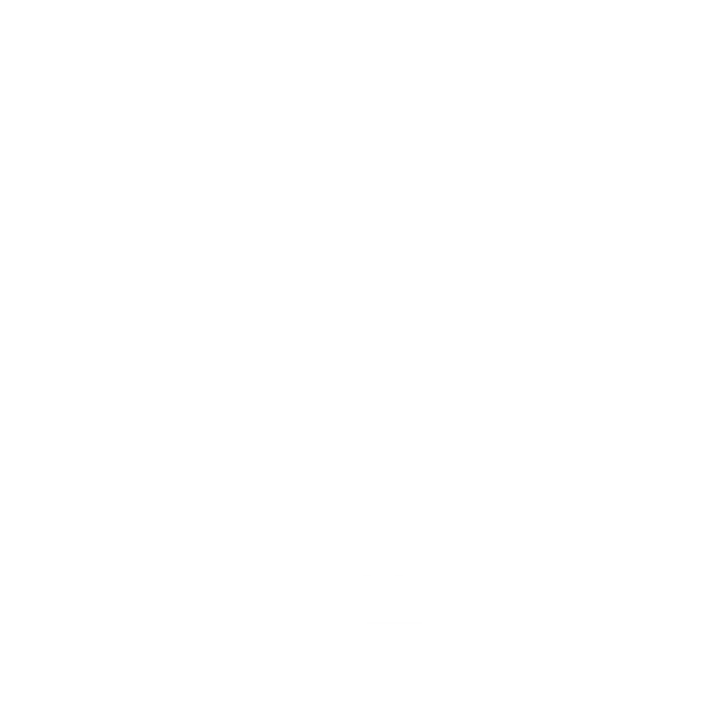 Monoline Robot Head Logo #ffffff
