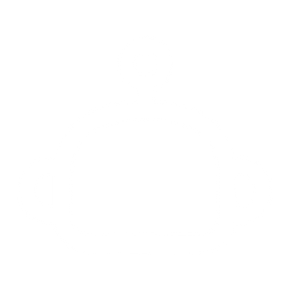 Monoline Robot Head Logo #ffffff