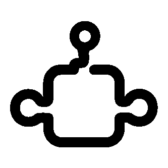 Monoline Robot Head Logo