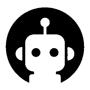 Negative Space Robot Logo