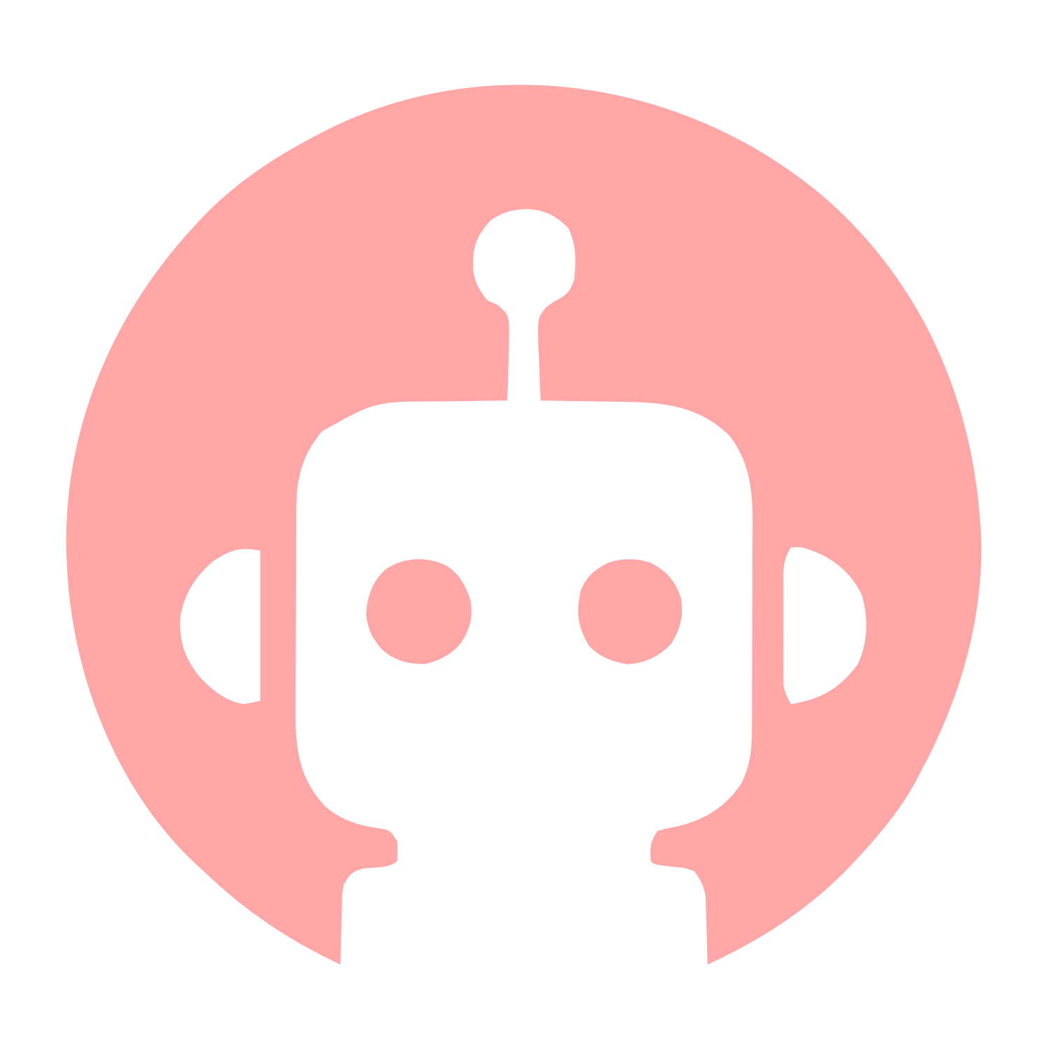 Negative Space Robot Logo #ffa6a6