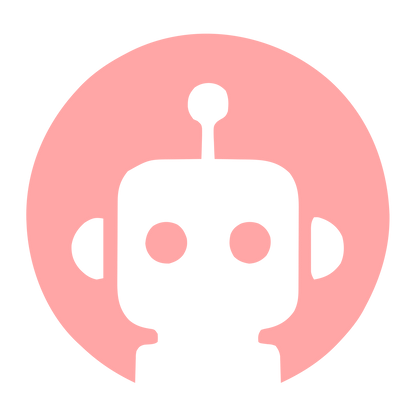 Negative Space Robot Logo #ffa6a6