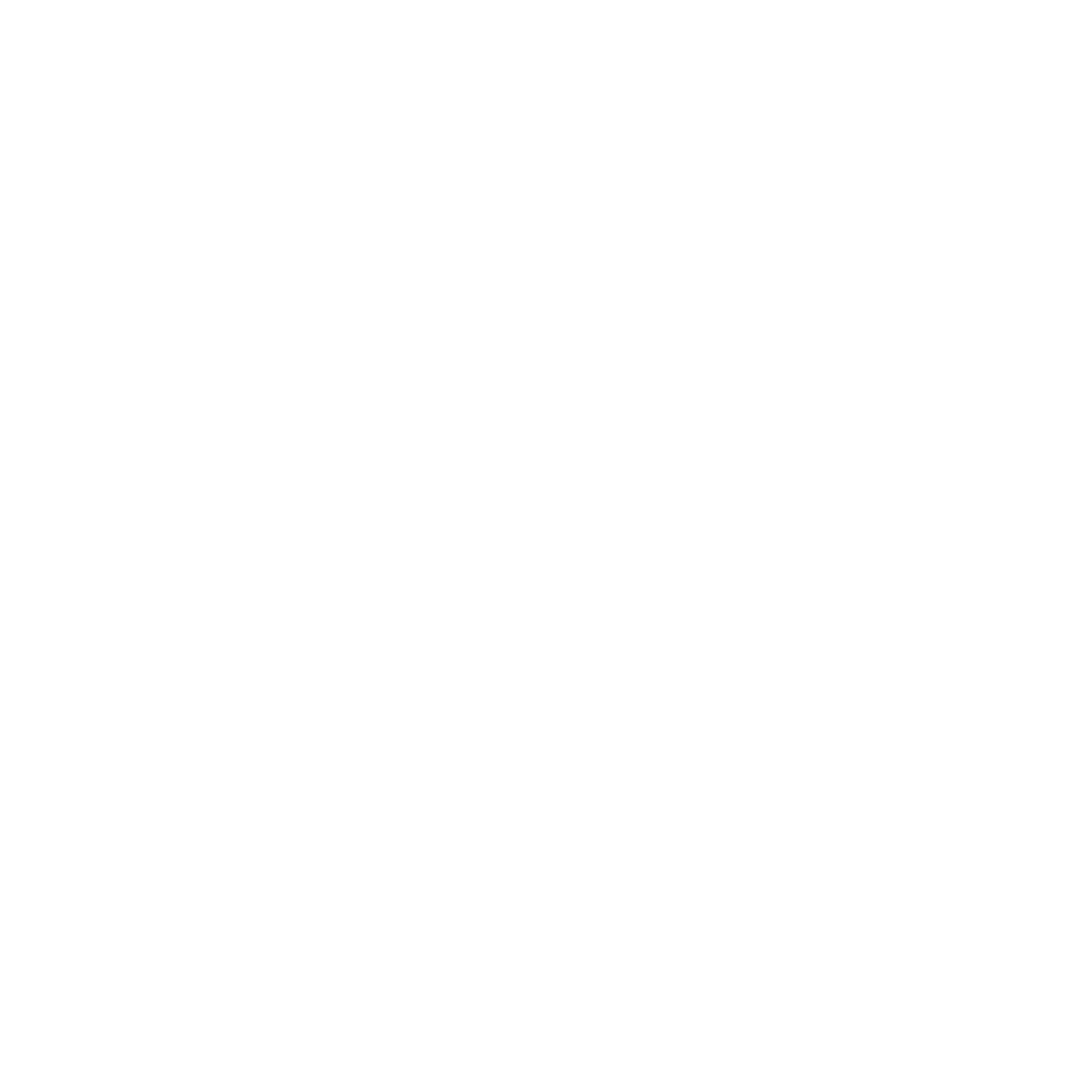 Negative Space Robot Logo #ffffff