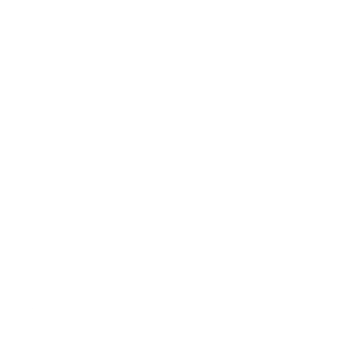 Negative Space Robot Logo #ffffff
