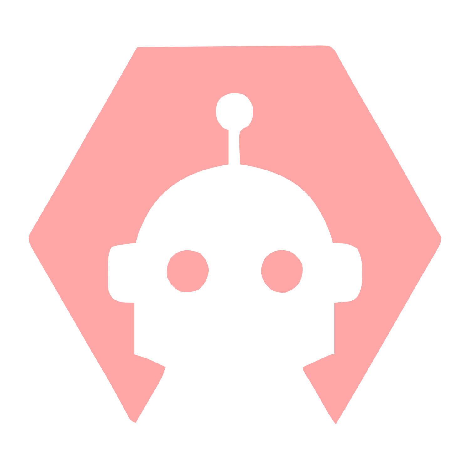 Negative Space Robot Logo #ffa6a6