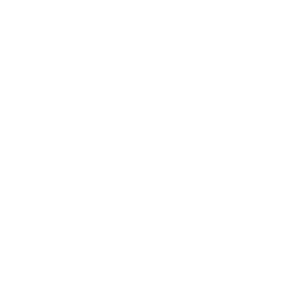 Negative Space Robot Logo #ffffff