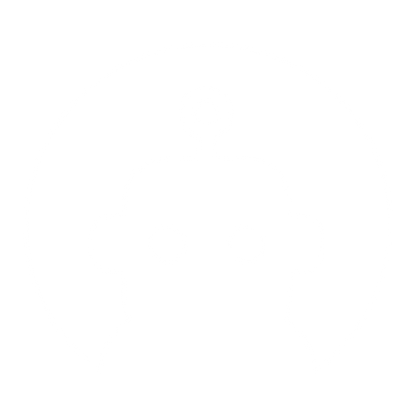 Robot Head Circle Logo #ffffff