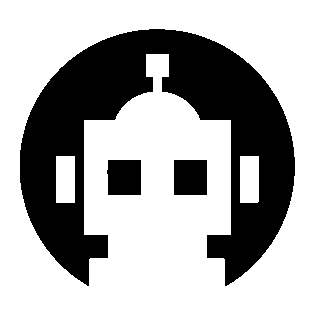 Pixel Robot Head Logo