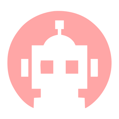 Pixel Robot Head Logo #ffa6a6