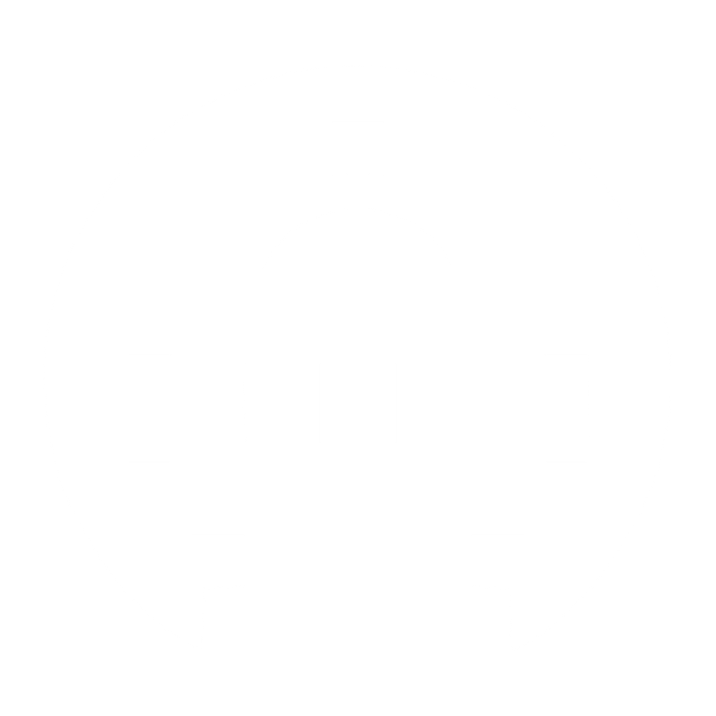 Pixel Robot Head Logo #ffffff