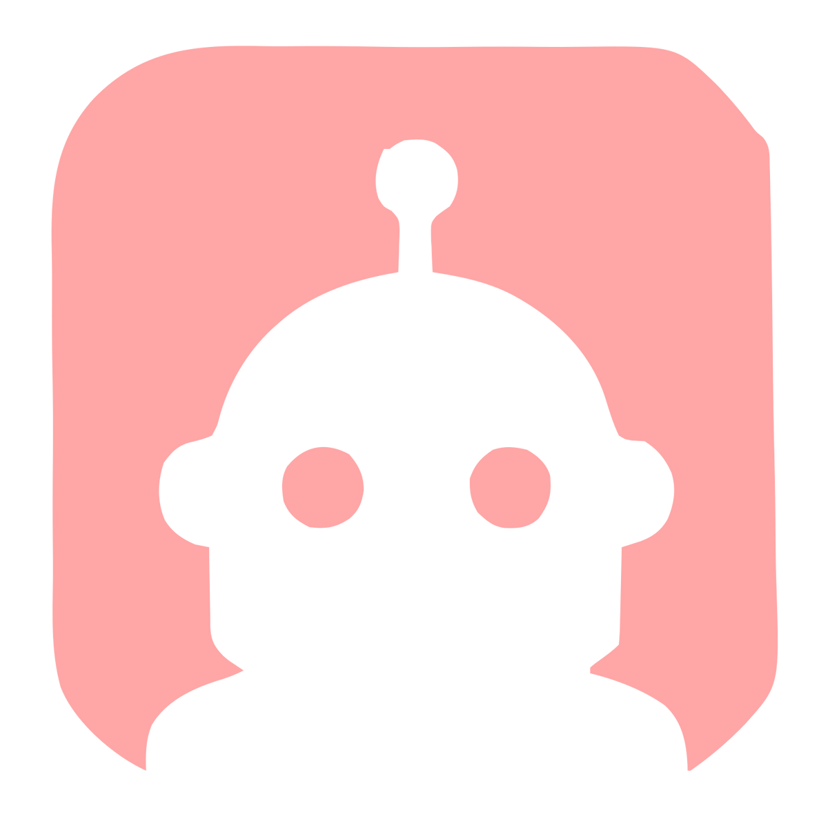 Negative Space Robot Logo #ffa6a6