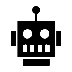 Bold Geometric Robot Logo