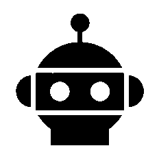 Bold Geometric Robot Head Logo