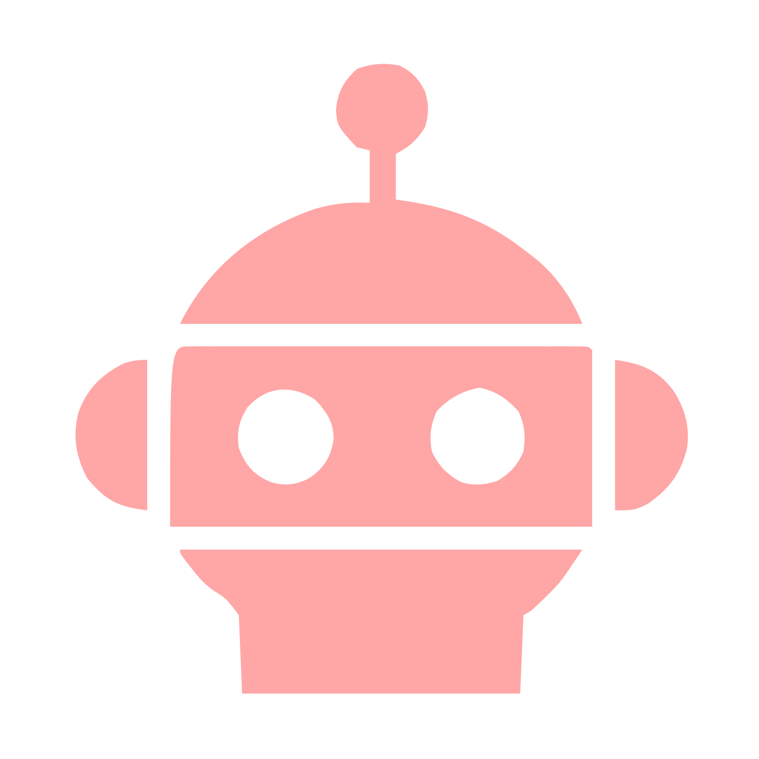 Bold Geometric Robot Head Logo #ffa6a6