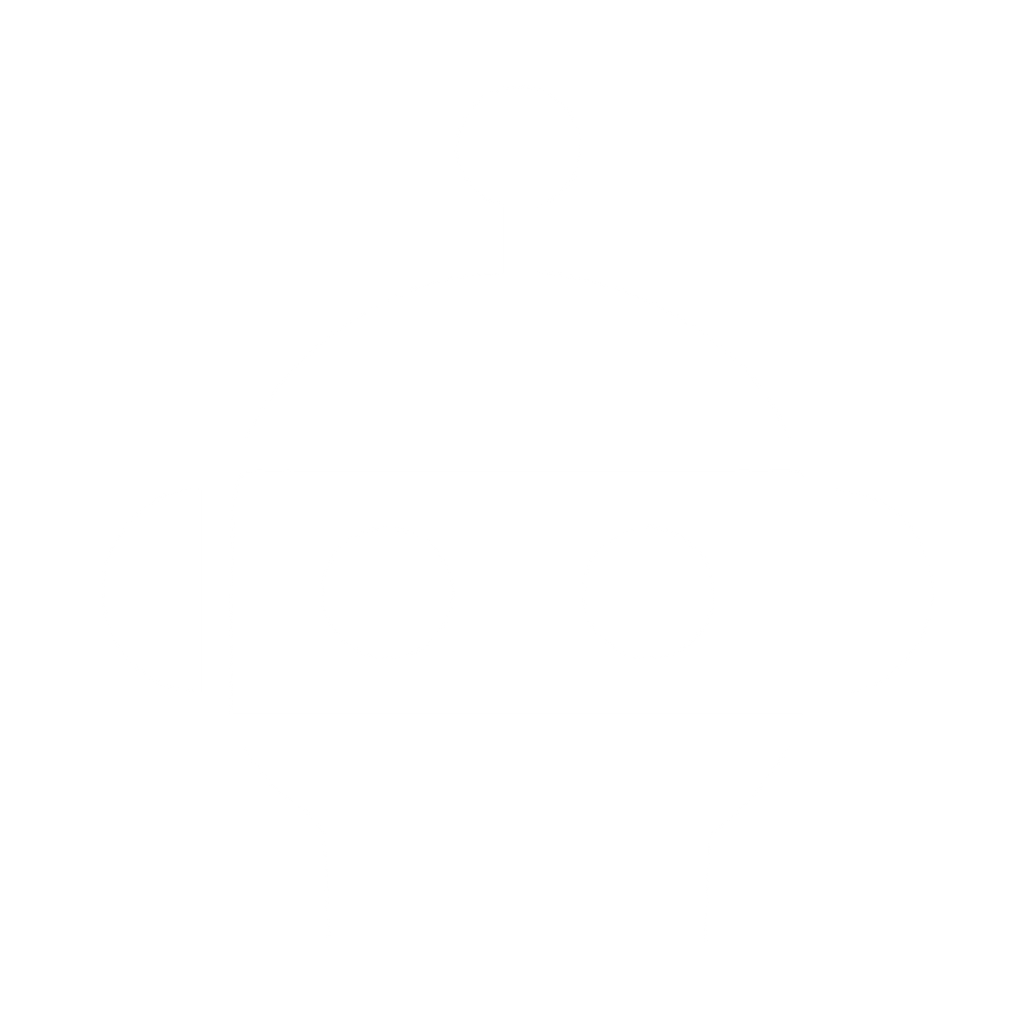 Bold Geometric Robot Head Logo #ffffff