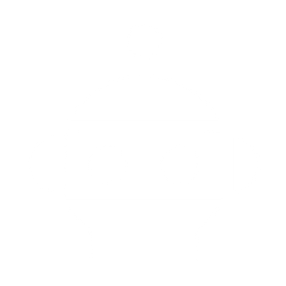 Bold Geometric Robot Head Logo #ffffff