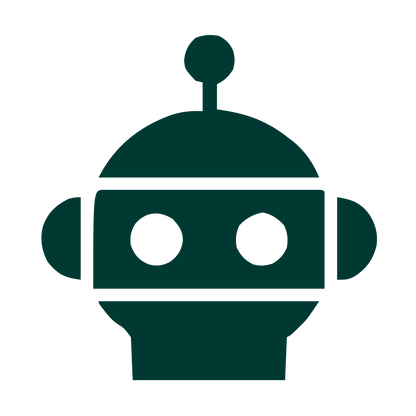 Bold Geometric Robot Head Logo #003932