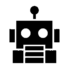 Bold Geometric Robot Logo