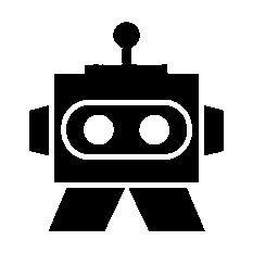 Bold Geometric Robot Logo