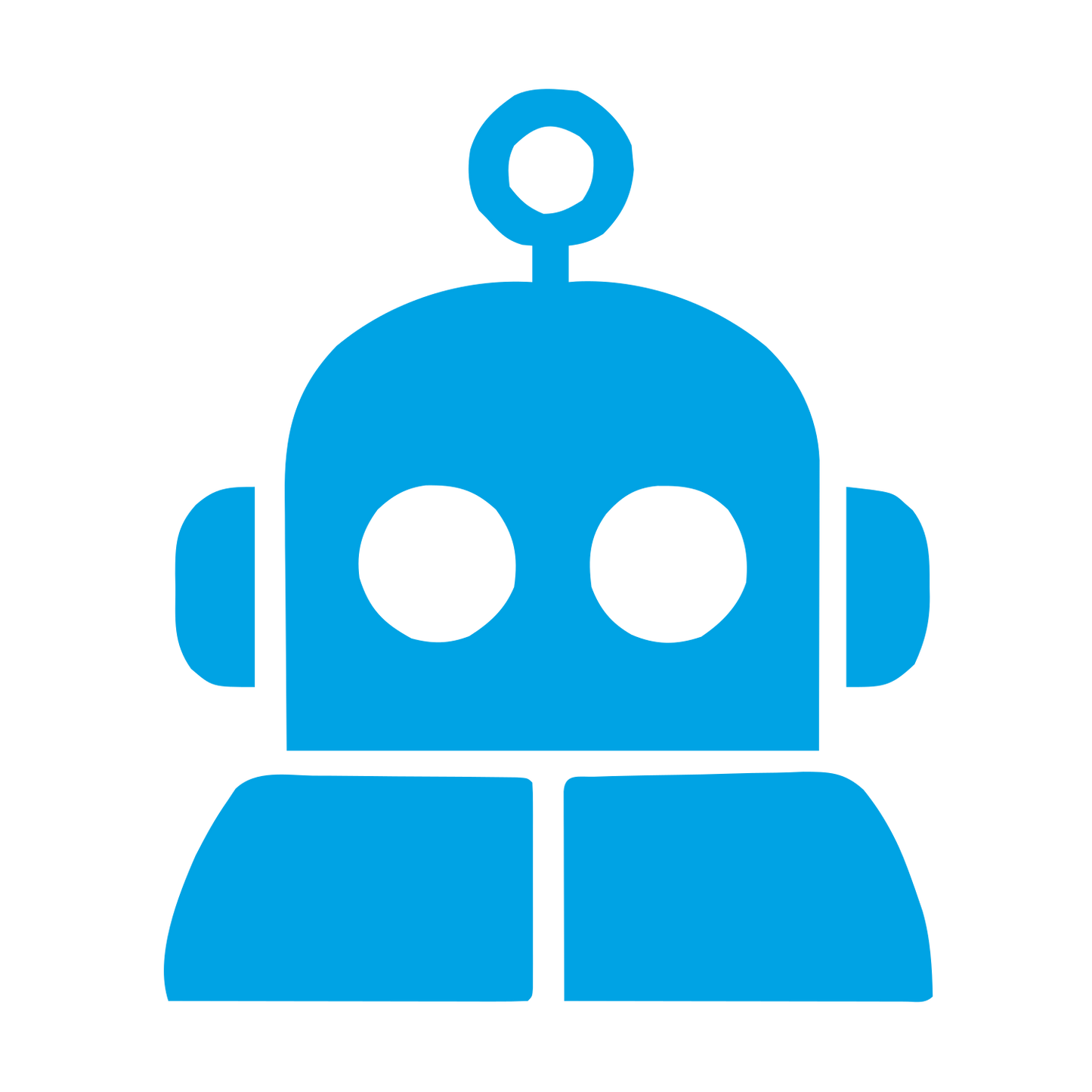 Bold Robot Head Logo #00a3e4