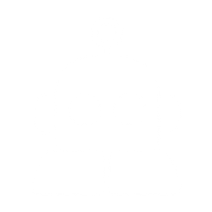 Bold Robot Head Logo #ffffff