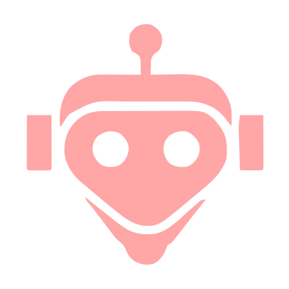 Bold Geometric Robot Head Logo #ffa6a6