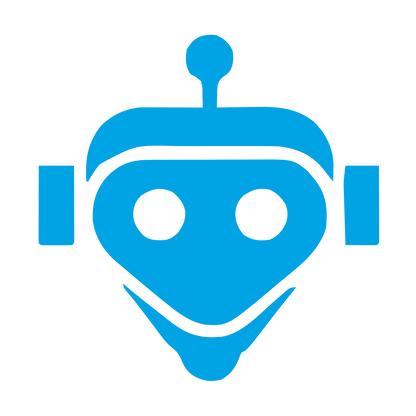 Bold Geometric Robot Head Logo #00a3e4