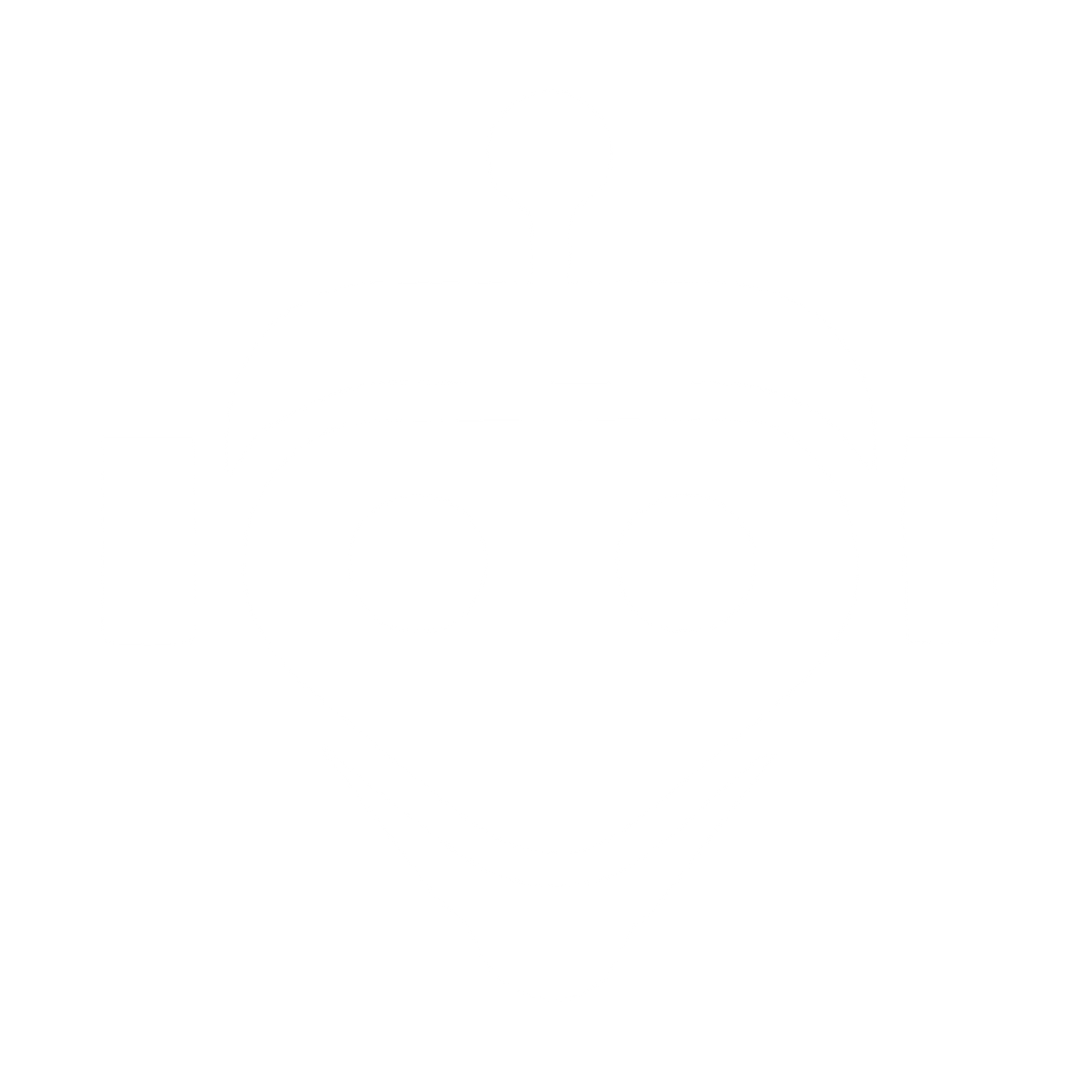Bold Geometric Robot Head Logo #ffffff
