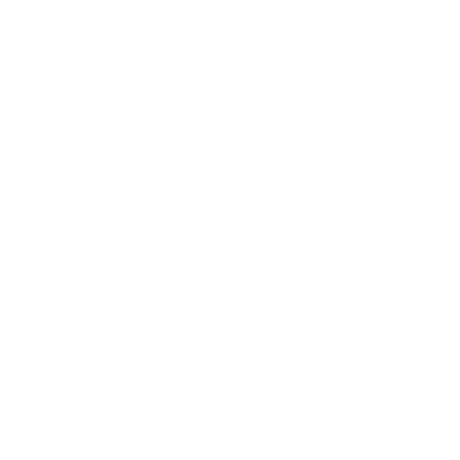 Bold Geometric Robot Head Logo #ffffff