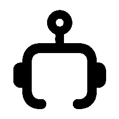 Monoline Robot Head Logo