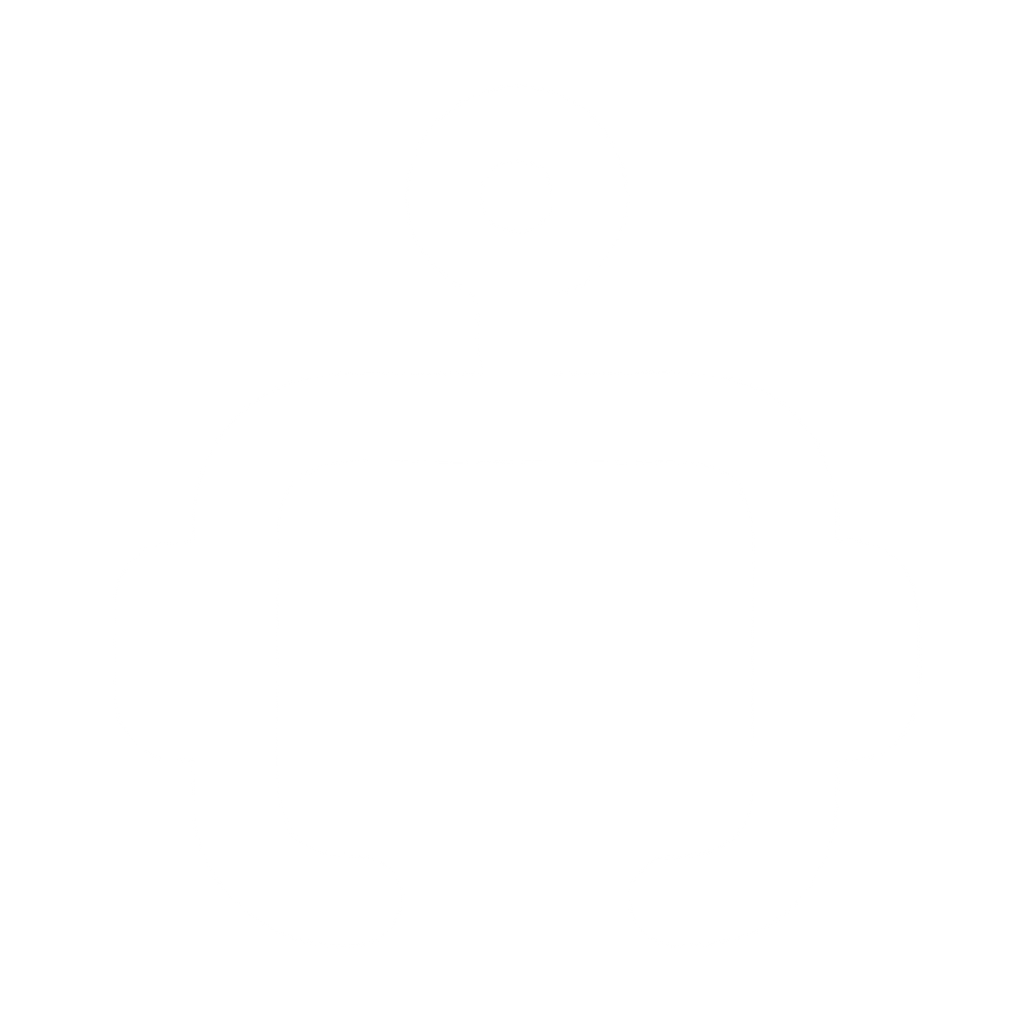 Monoline Robot Head Logo #ffffff