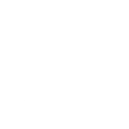 Monoline Robot Head Logo #ffffff