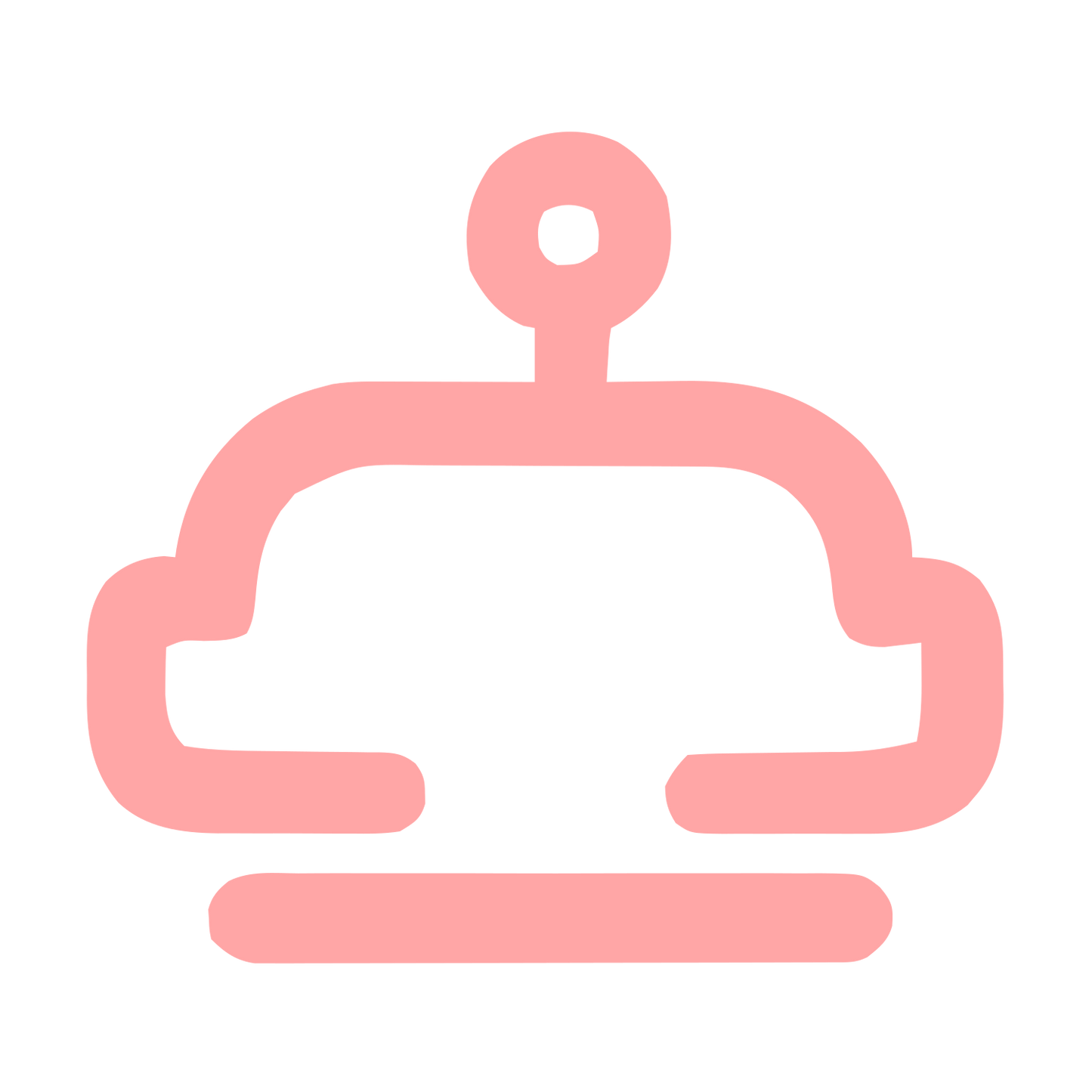 Monoline Robot Head Logo #ffa6a6