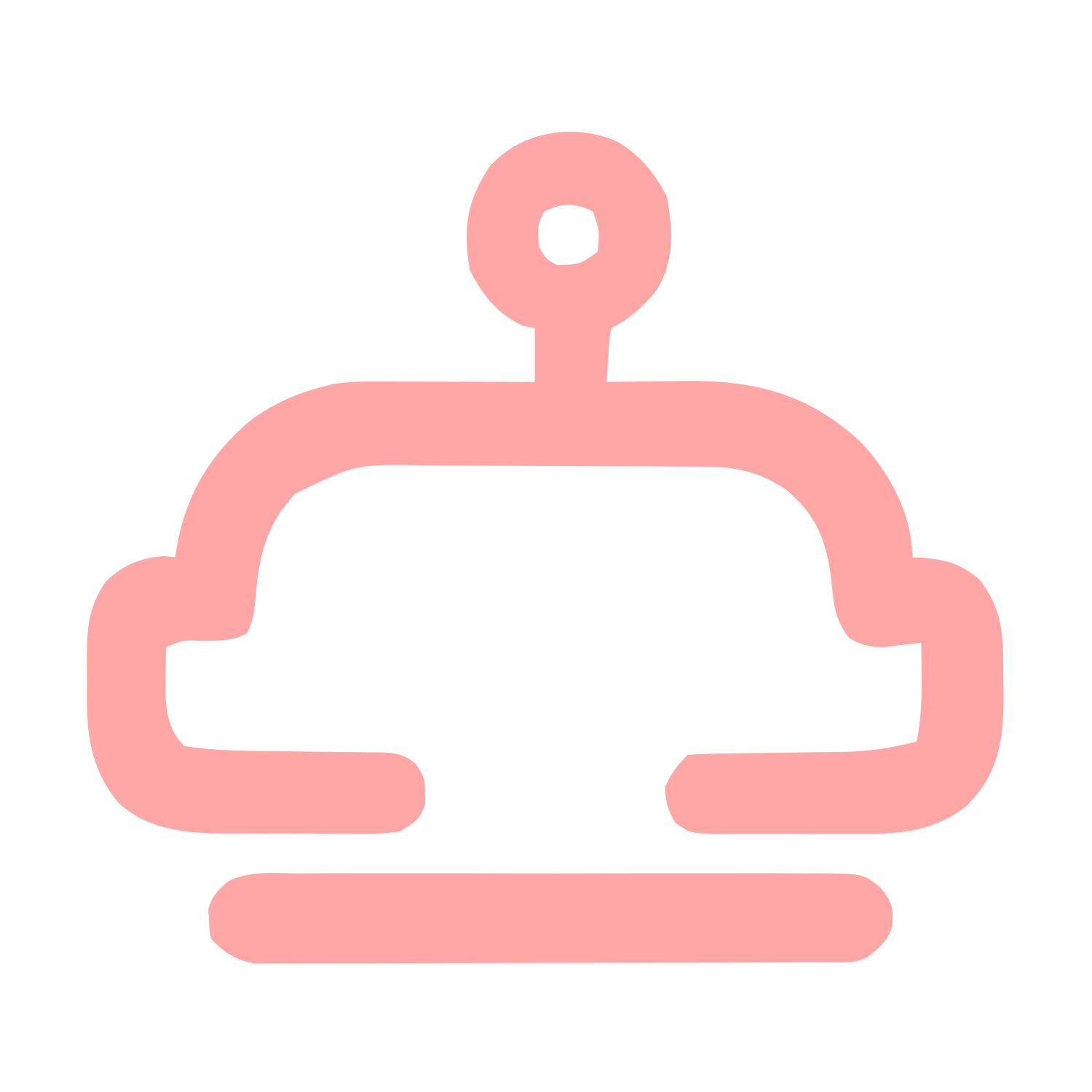 Monoline Robot Head Logo #ffa6a6