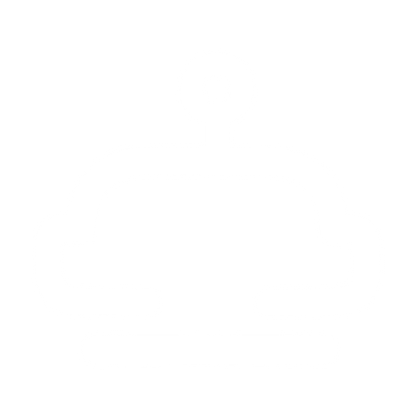 Monoline Robot Head Logo #ffffff